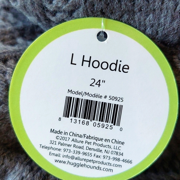 Huggle Hounds Cable Knit Dog Jacket - L - Picture 4 of 13
